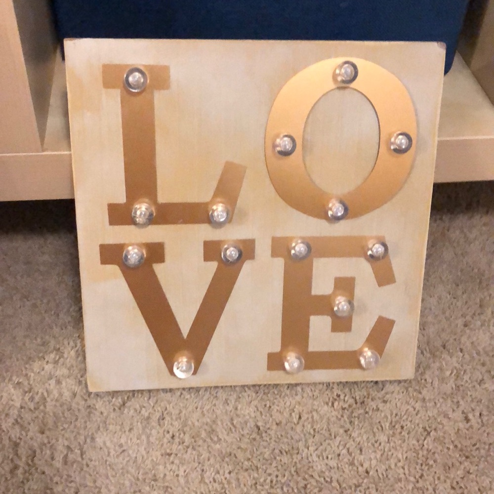 Love sign decor